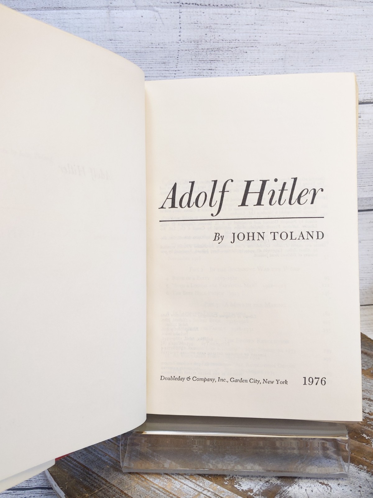 Adolf Hitler By John Toland 1976 HCDJ True First Edition Single-volume edition