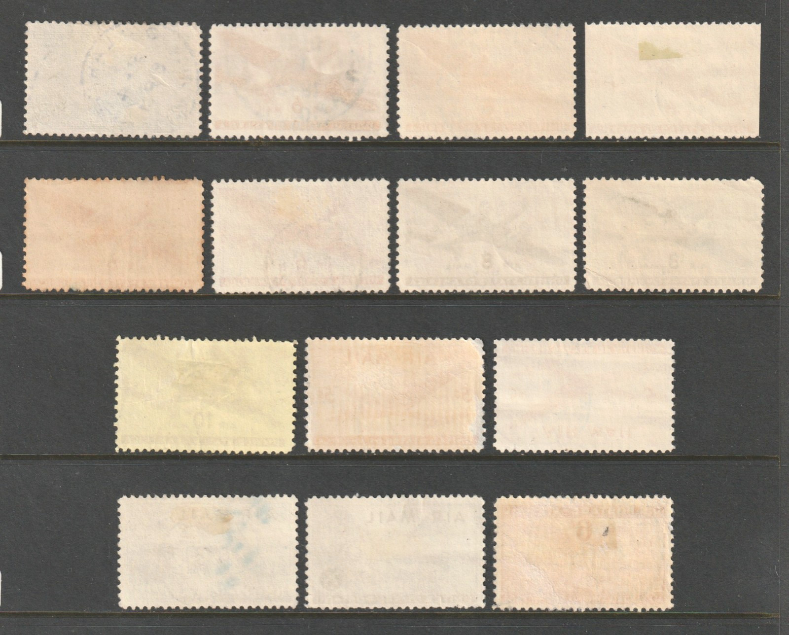 1935-49 Air Mail Stamps, Used, Scott #s C20 | C40, 14 CDS Cancels