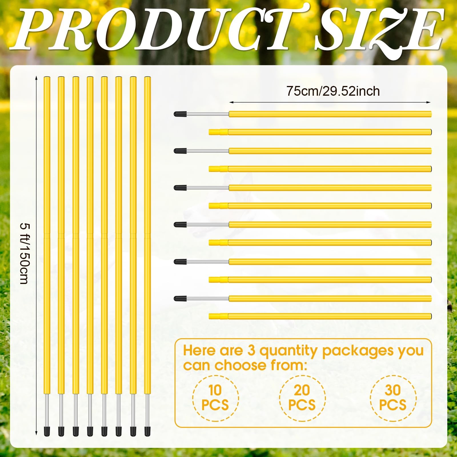 Training Agility Poles 5ft Forza Slalom Adjustable Soccer Training Poles Socc...