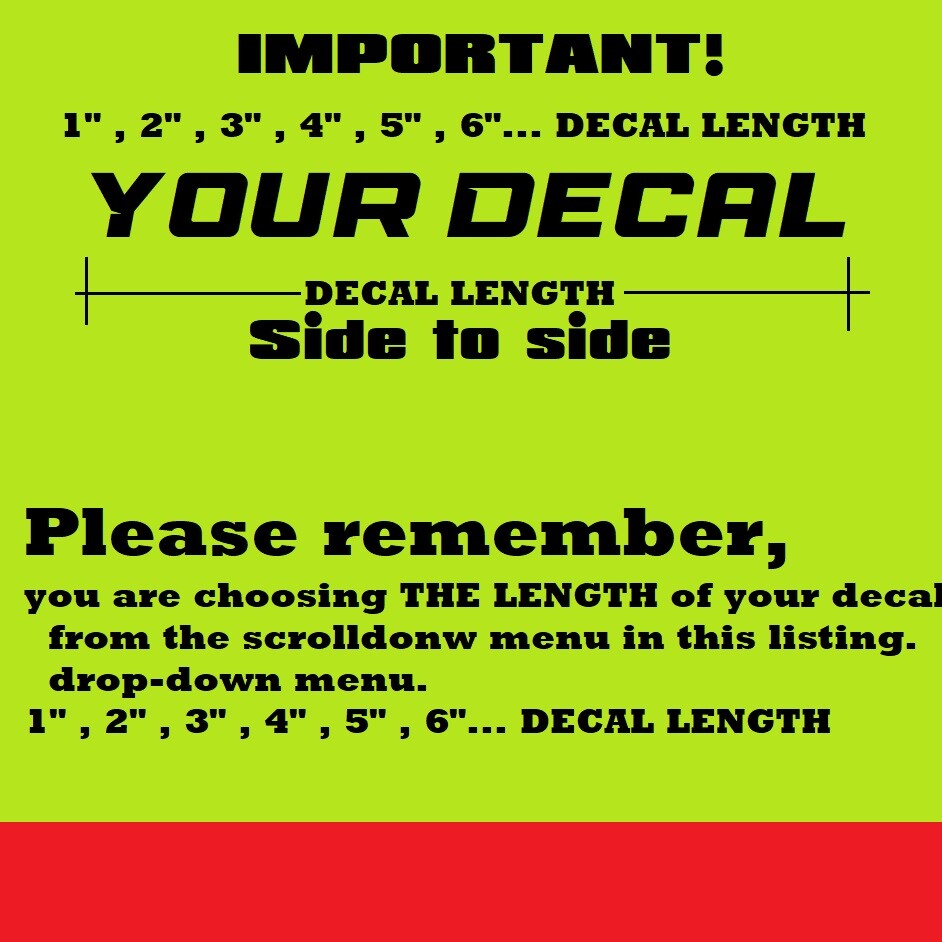 Custom Text Vinyl Lettering Sticker Decal Personalized -ANY TEXT - ANY NAME - [2