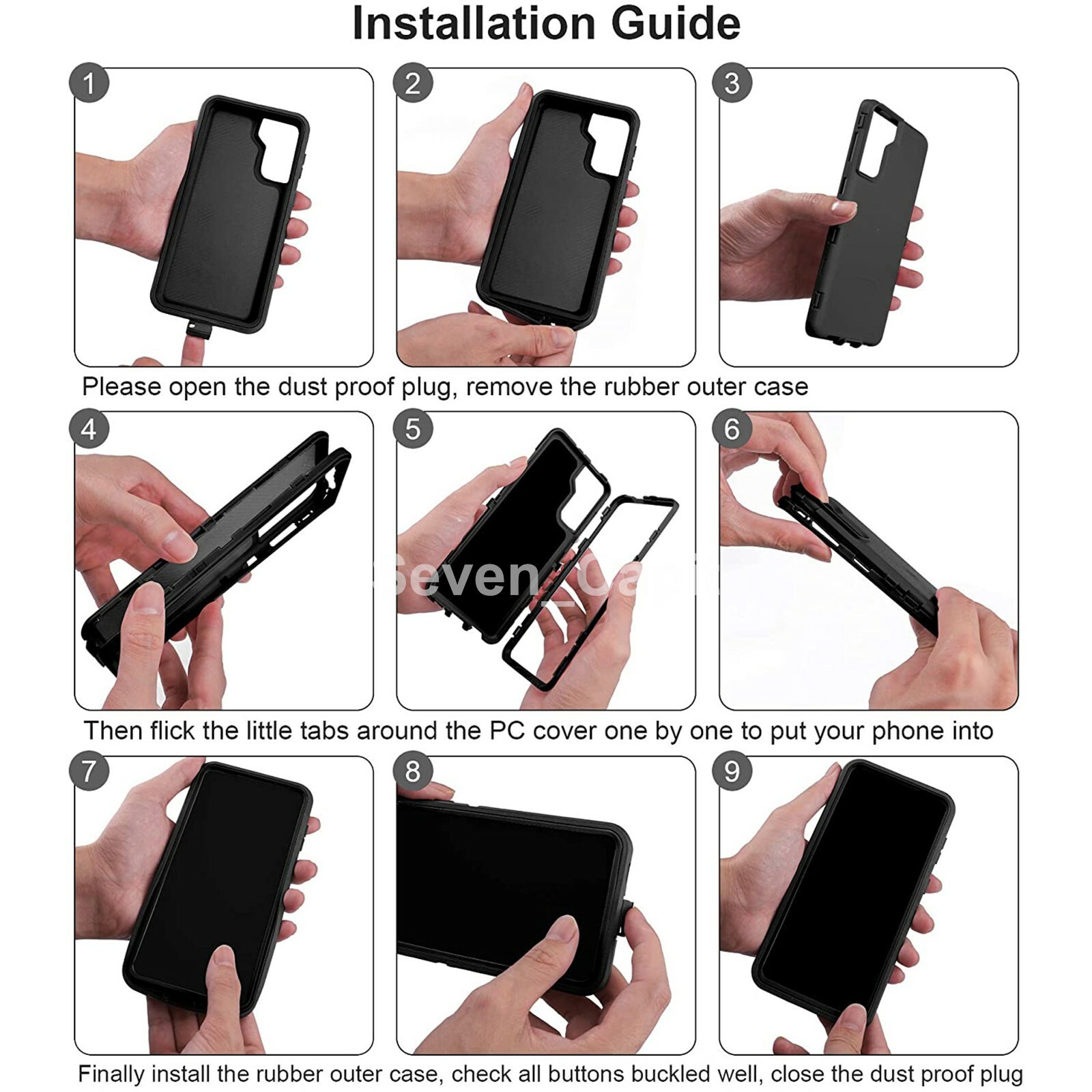 For Samsung Galaxy S23 S22 22 21 Ultra Shockproof Protective Rugged Case Cover