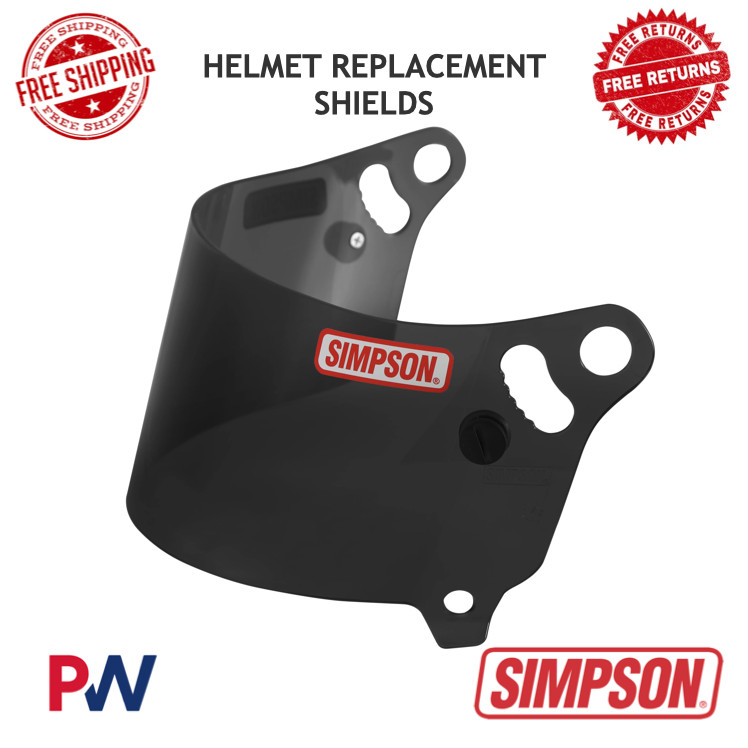 Simpson Racing Helmet Replacement Shield Viper Dark Smoke #VPR01