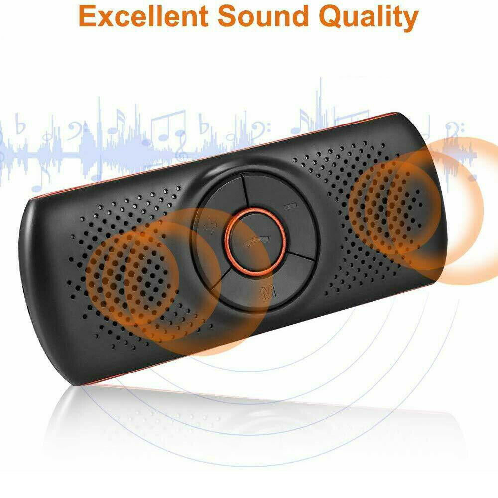 Wireless Bluetooth Car Speaker Phone Hands-free MP3 Kit Sun Visor Clip Drive
