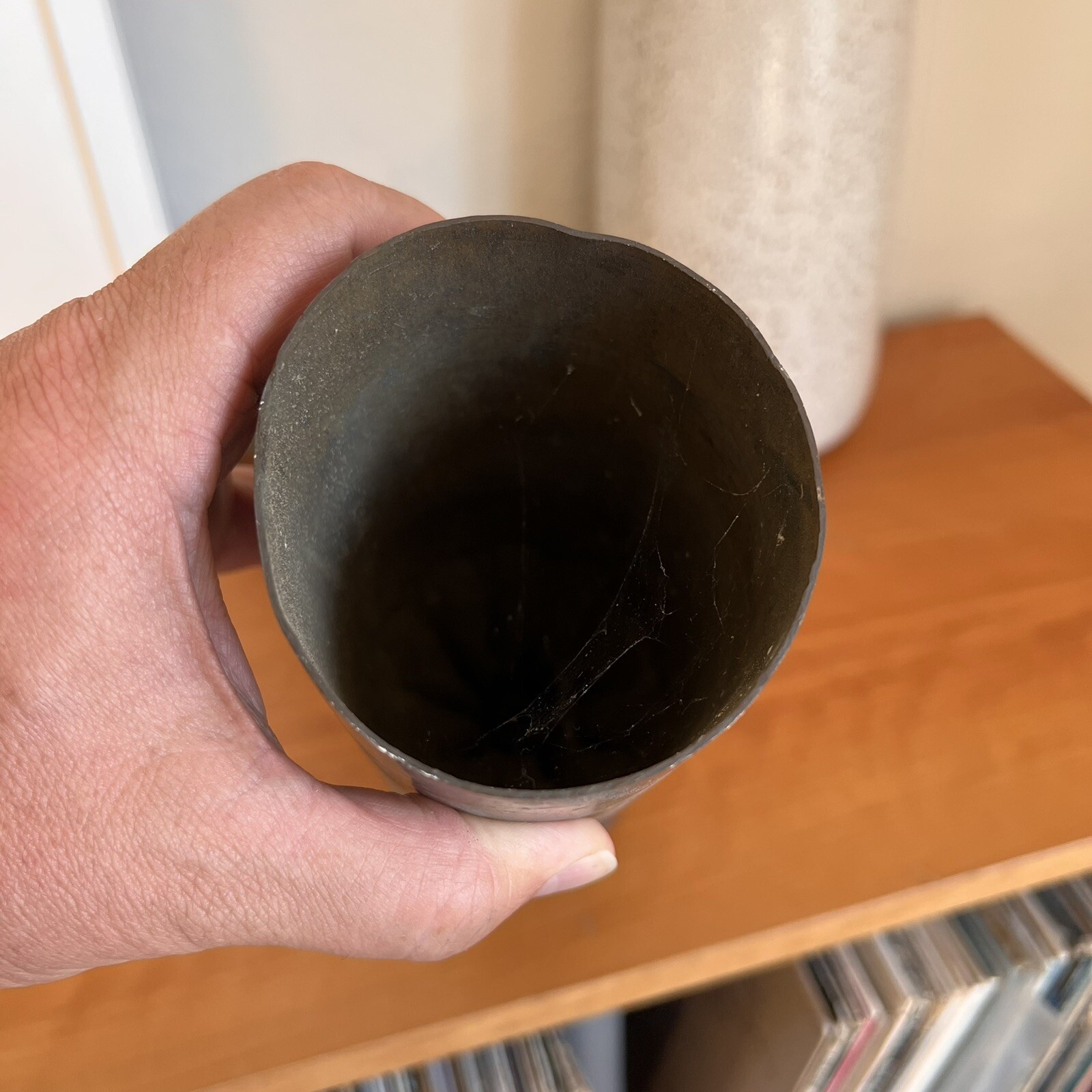 Rare WW1 Trench Art U.S. Army WWI Military Artillery 75mm Shell Case Vase