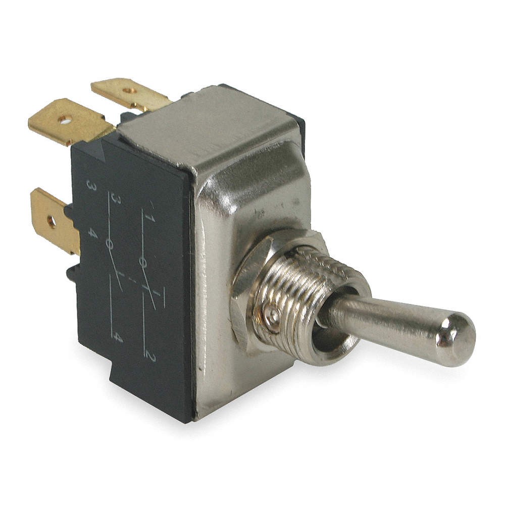 POWER FIRST 2VLU1 Toggle Switch, On/Off, DPST 2VLU1