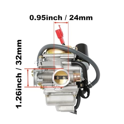 PD24J GY6 Carburetor for Moped ATV Go Kart Scooter Kazuma Taotao Roketa SunL