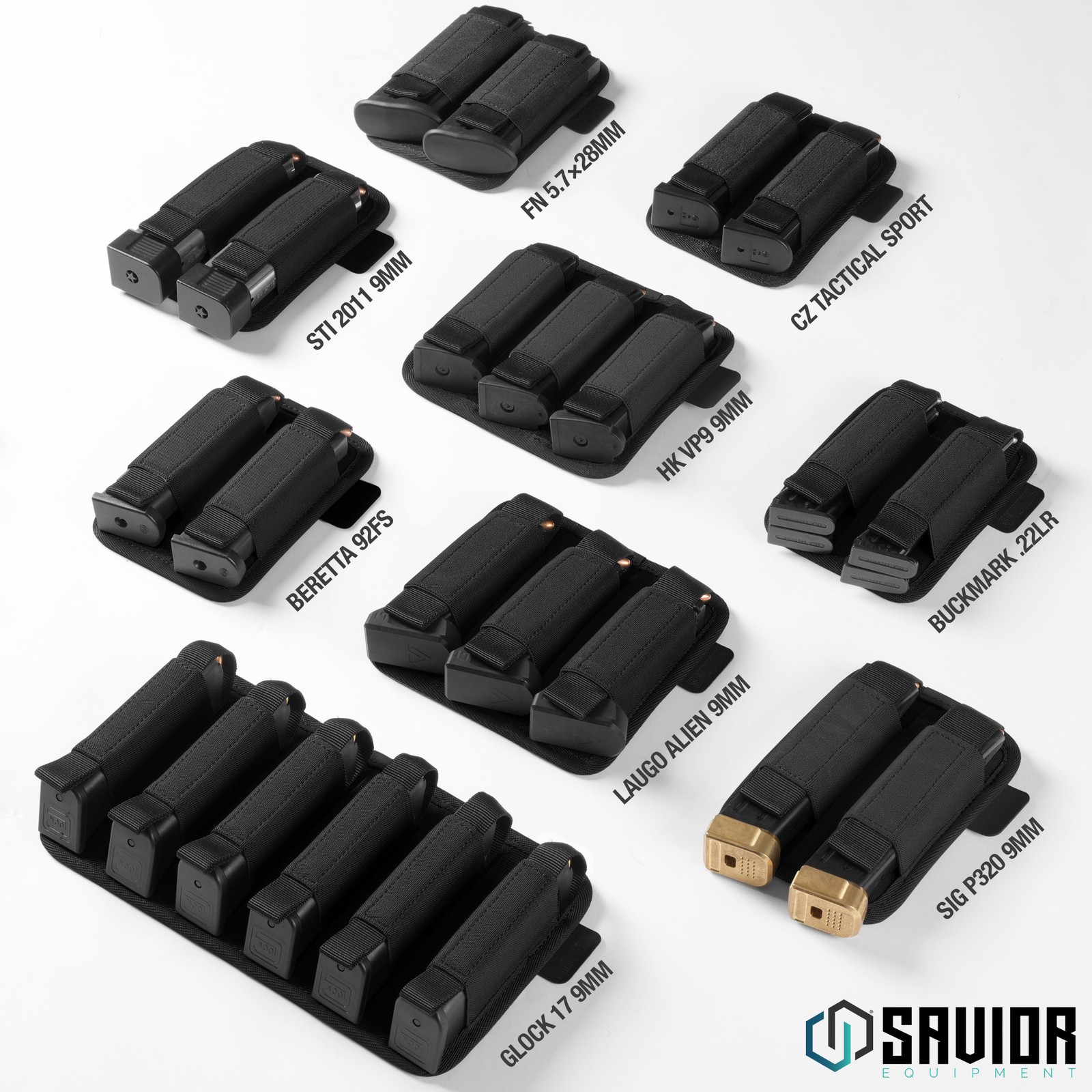 [Hook-Panel] Tactical Open-Top Pistol Mag Pouch Holder Handgun Magazine Carrier