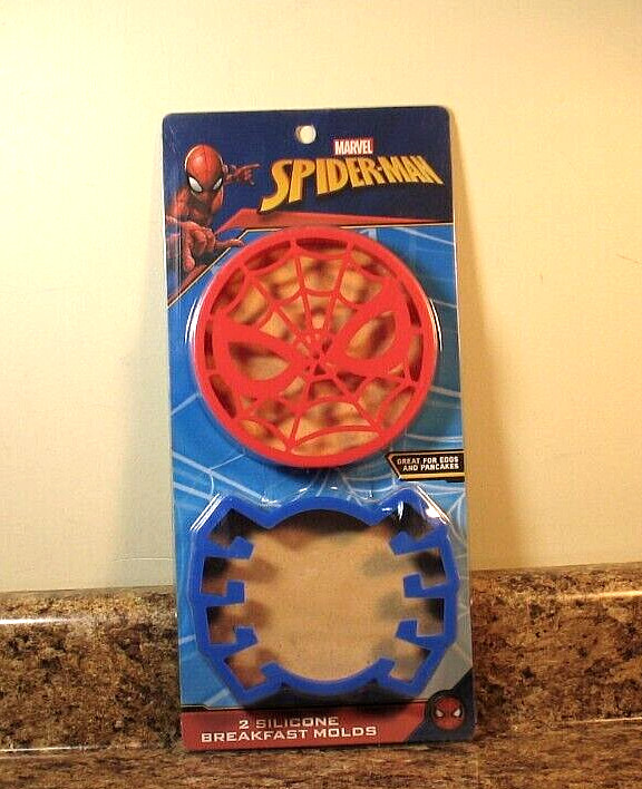 Marvel Spider Man Silicone Egg & Pancake Breakfast Mold Set NEW