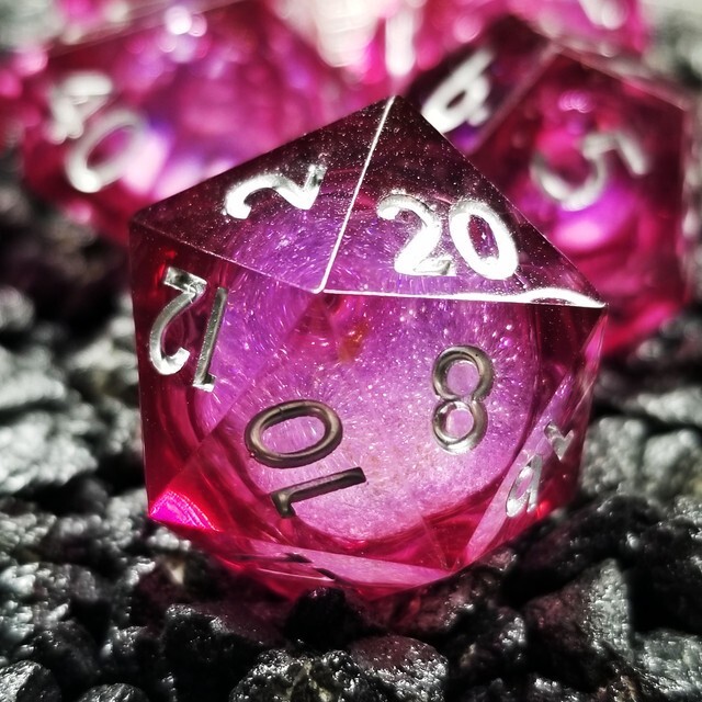 Sage's Vesper Souls Liquid Core Sharp Edge Resin Dice Set