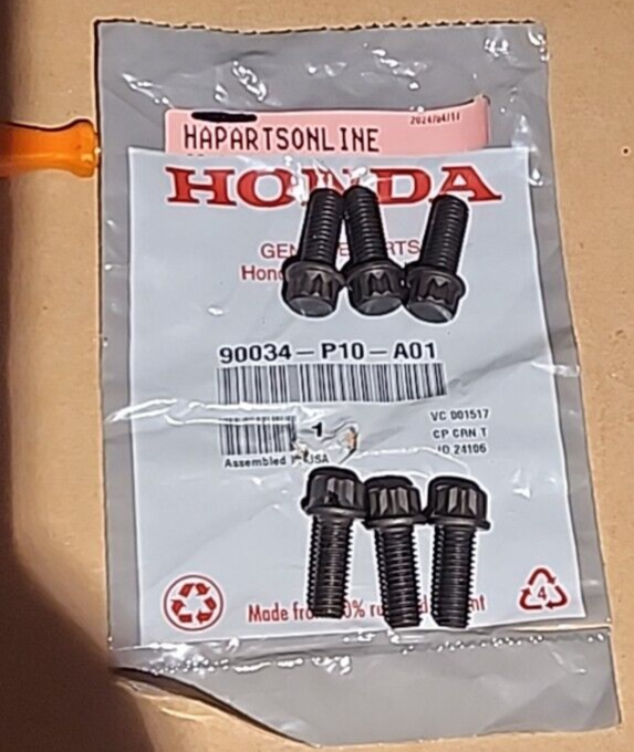 Genuine Honda Acura OEM Pressure Plate Bolt Set 6PCS D B F K H Series NEW SEALED