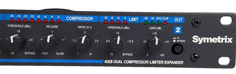 Symetrix 425 Dual Compressor/Limiter/Expander -2-Channel VCA Dynamics Processor