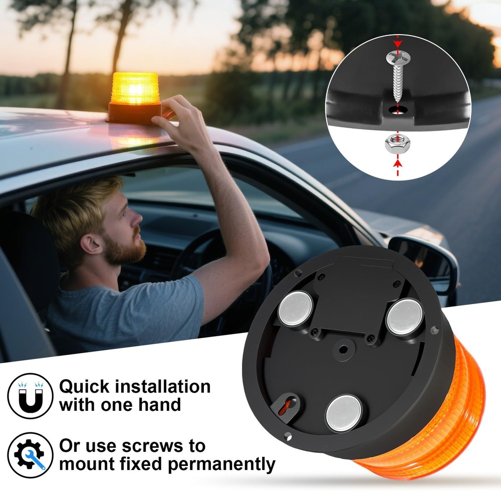 ANTOM Magnetic Wireless Beacon Light, Rechargeable Emergency Flashing Warning...