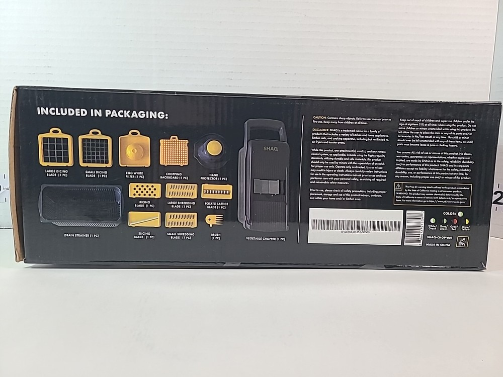 Shaq Multipurpose Vegetable Chopper With Five Different Blades And More