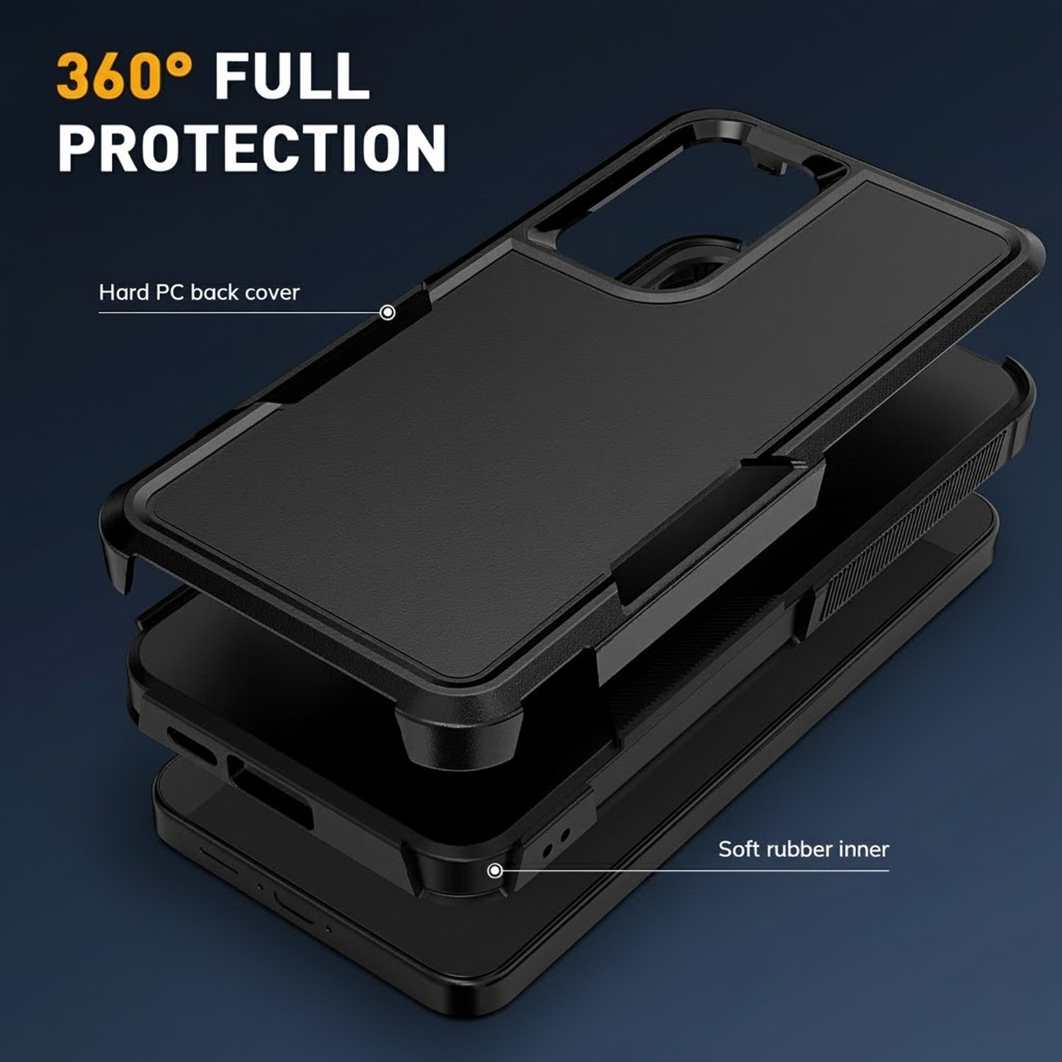 For Samsung Galaxy A16 5G Case Shockproof Tough Phone Cover + Tempered Glass