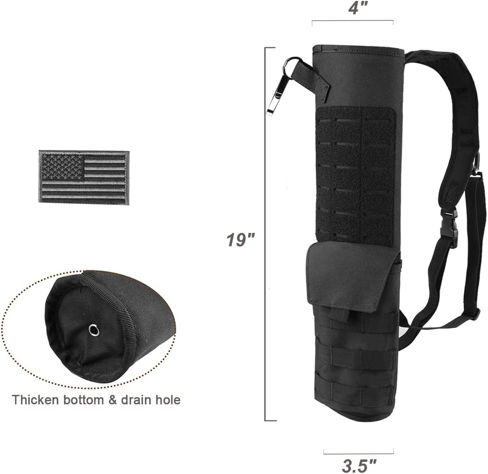 Archery Lightweight Back Arrow Quiver Dual Use Foldable Compact Hip A...