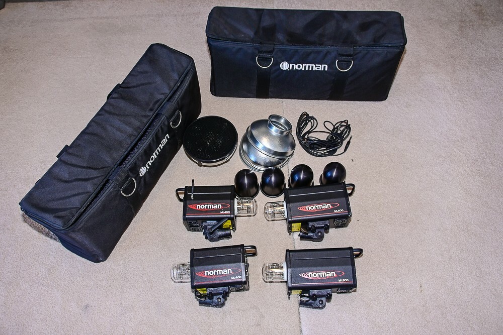 Norman studio lights and complete studio set up