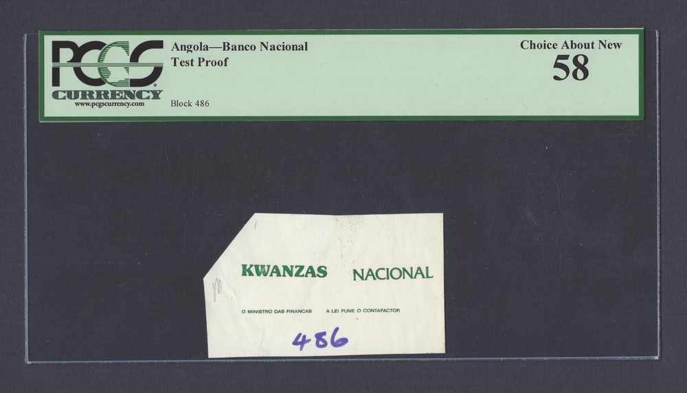 Angola - Banco Nacional Test Proof About Uncirculated