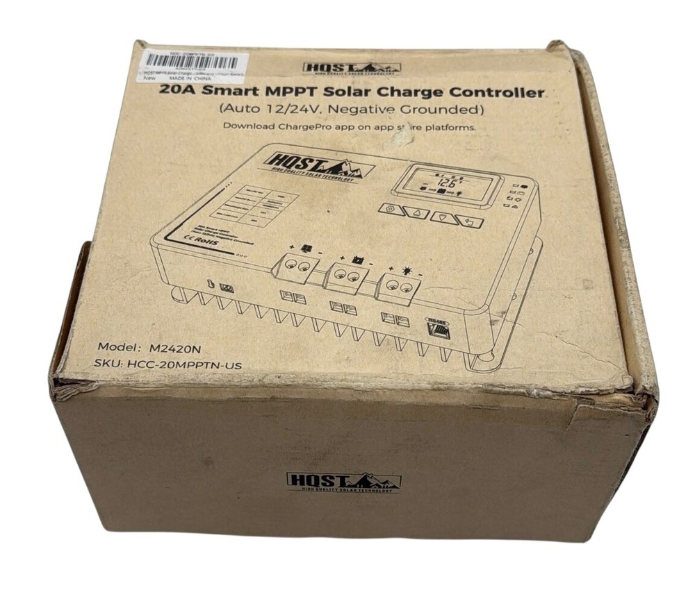 HQST 20A Smart MPPT Solar Charge Controller - Open Box