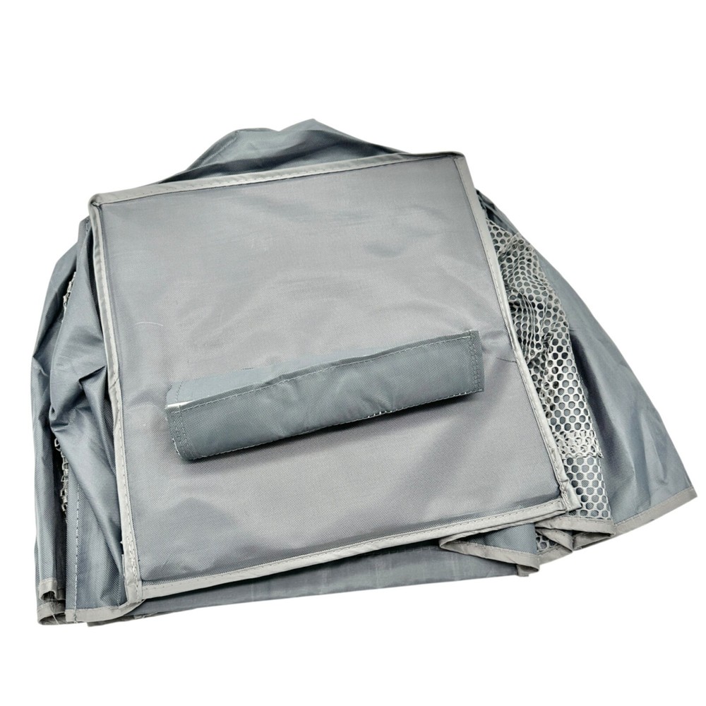 Hanging Closet Organizer Side Mesh Pockets Storage Gray Foldable & Collapsible