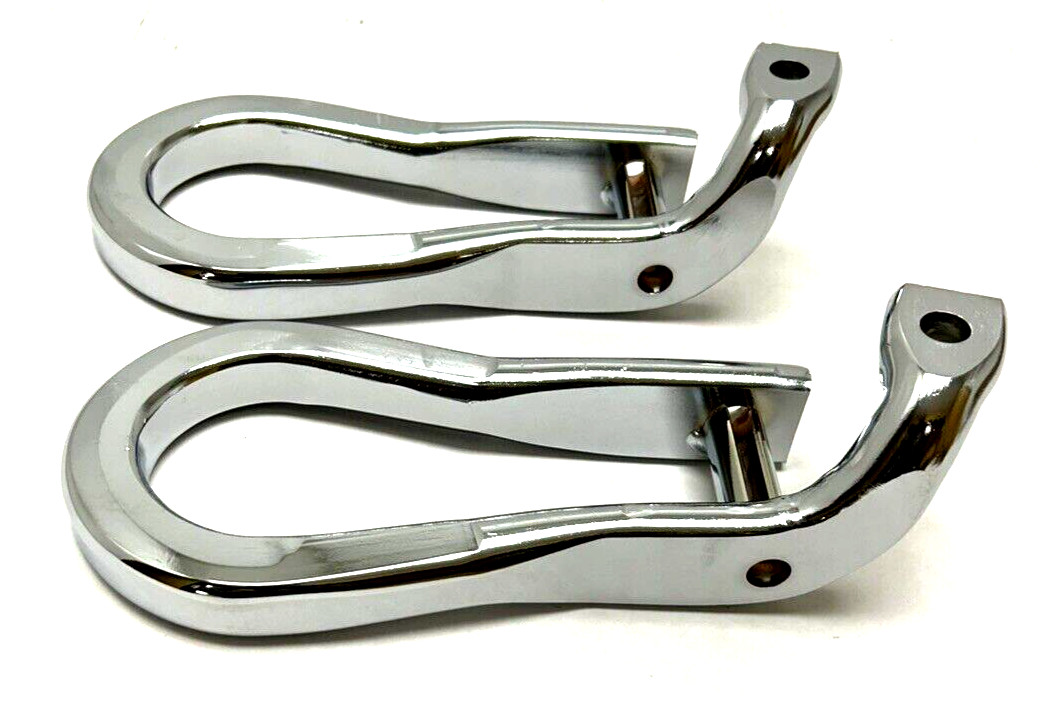 84072464 OEM GM Chrome Recovery Tow Hooks 15-2019 Silverado Sierra 2500 3500 HD