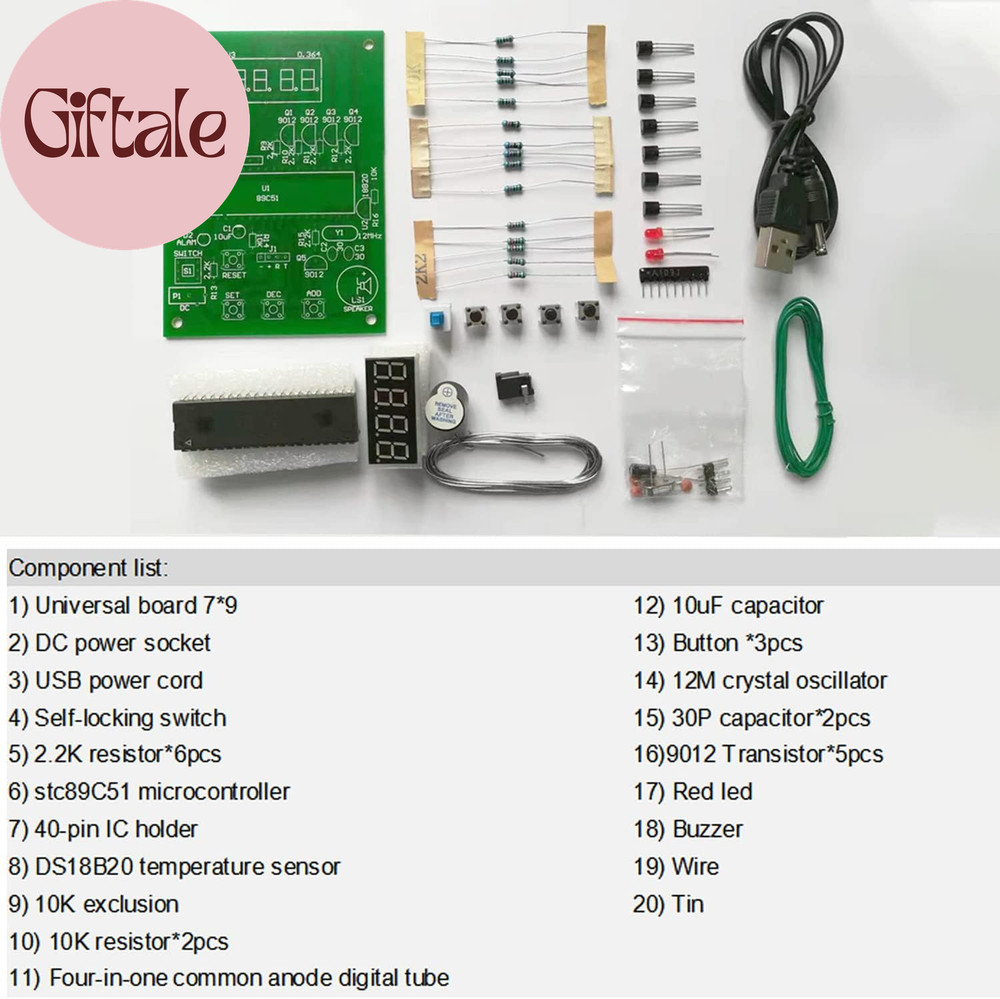 DIY Soldering Practice Kits DS18B20 Temperature Sensor Module DIY Electronic Kit