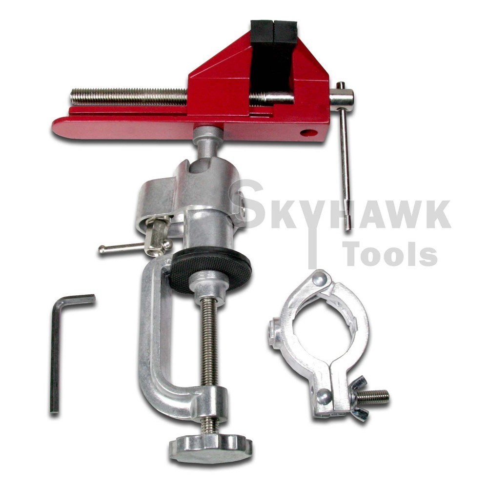 Multi-Angle Table Vise & Drill Adjustable Clamp Hobby Bench Swivel Jewelry Tools