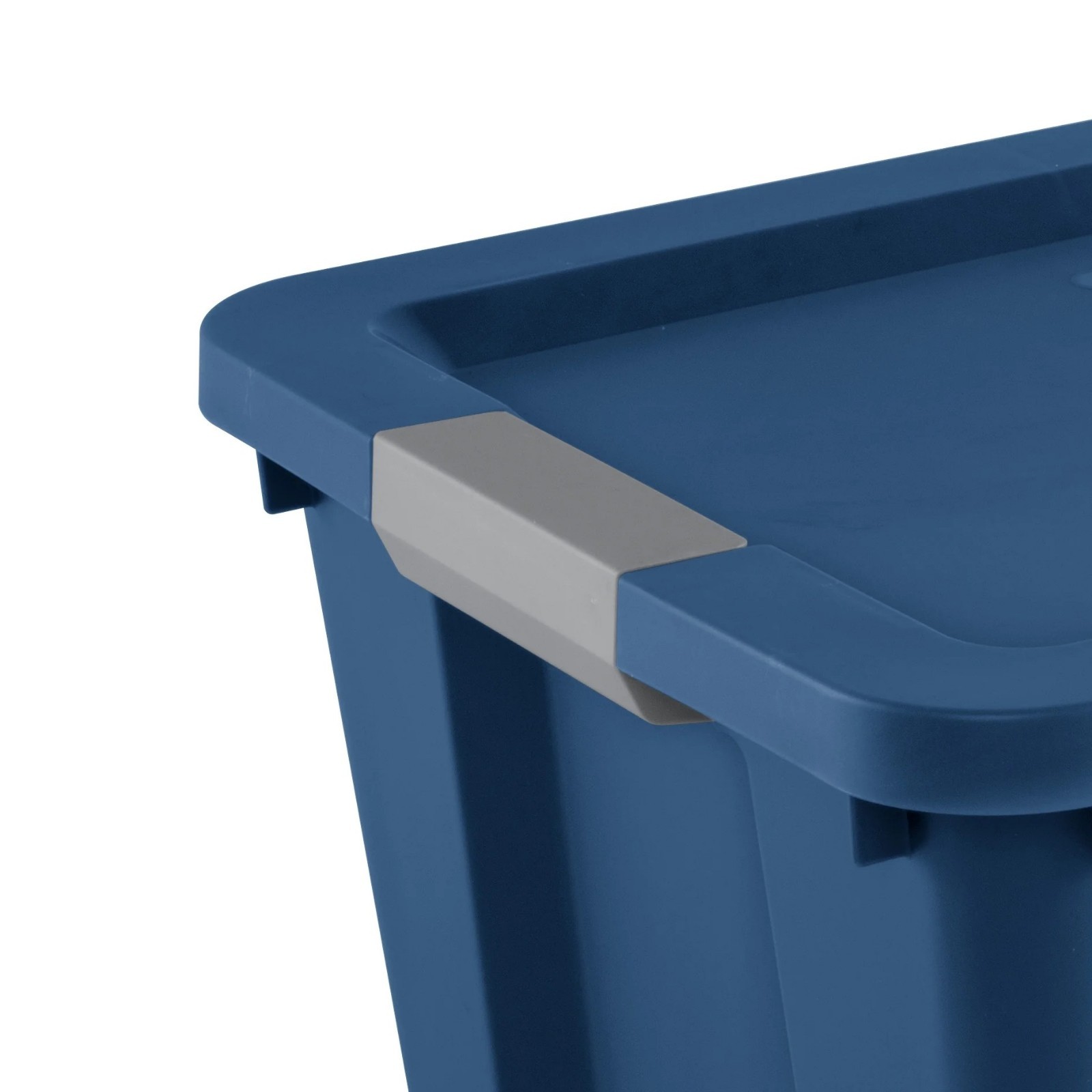 Large Storage Bin, 20 Gallon Plastic Storage Container with Latch Lid, Blue