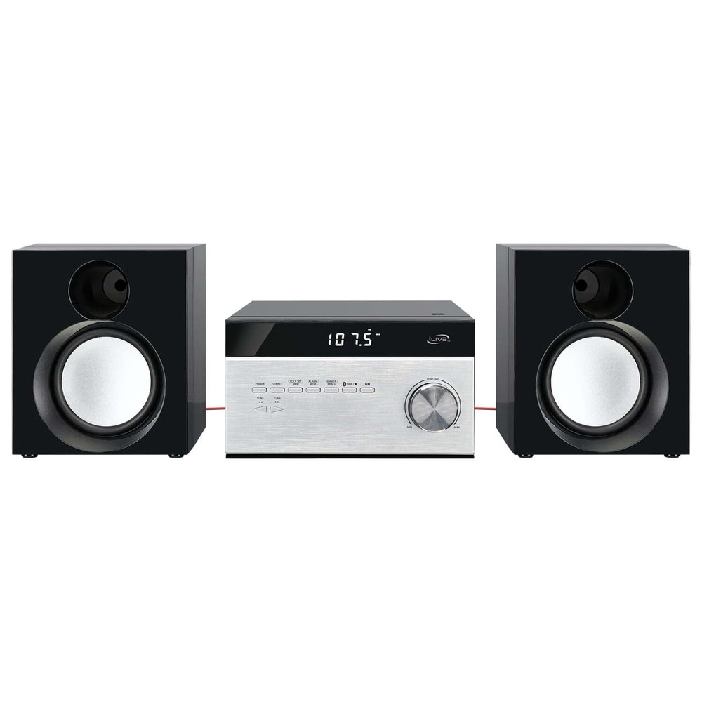 CD Stereo System Digital Alarm Bluetooth Wireless Technology Connectivity