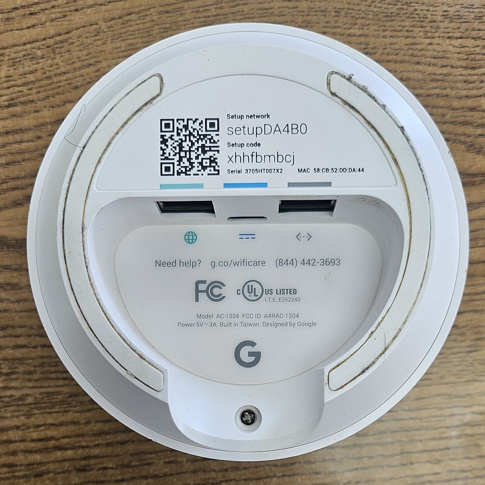 Google Home Wi-Fi Mesh Router System Model AC1304 - USED