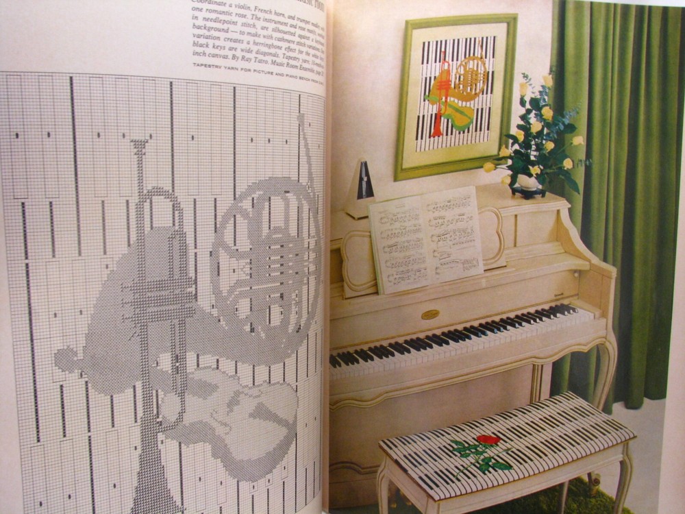 Vintage McCalls Needlepoint Beginners Step by Step 1972 Patterns Stitches Design