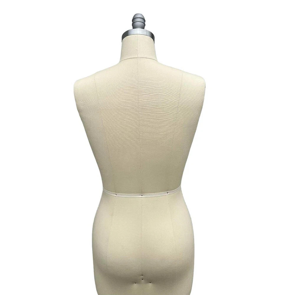 Size 8 Linen Half Body Pro Female Dress Form Mannequin