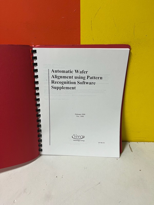 Veeco VISION32 Automatic Wafer Alignment using Pattern Recognition Software
