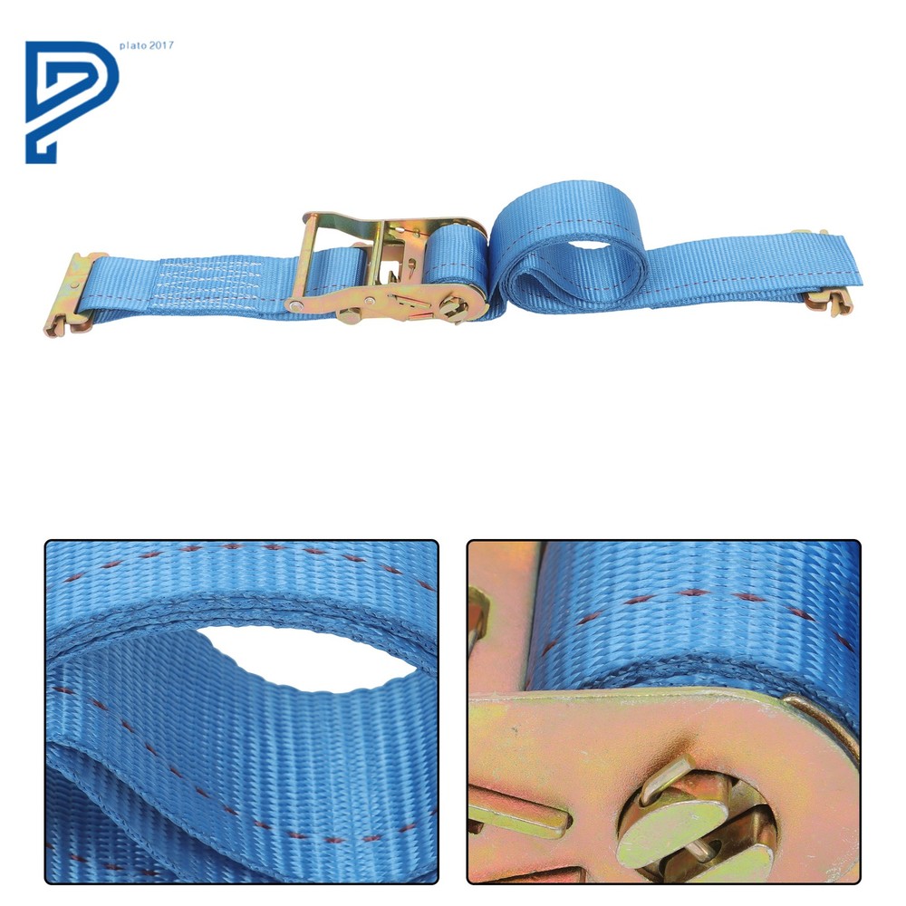 2Pack Wheel Chock Tie Down Strap Kit 8x E-Track Wheel Chocks 4x8' E-Track Straps