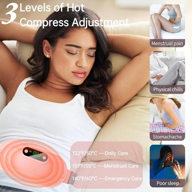 Heating Pad for Period Cramps,Portable Cordless Fast Heated Pad,Belly Wrap Belt