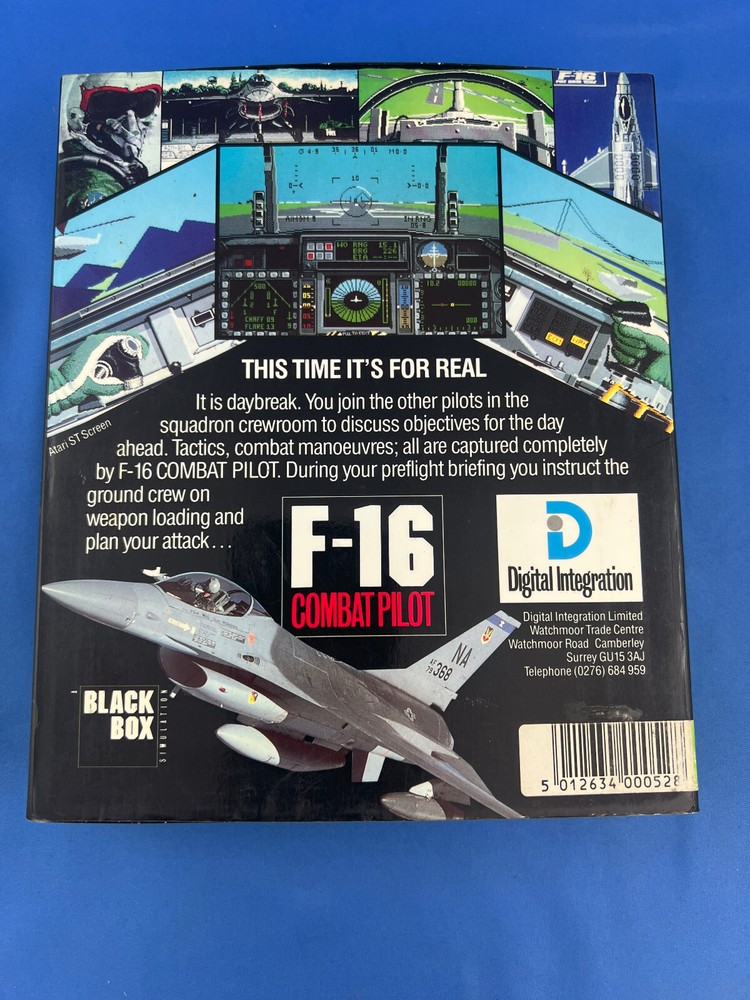 F-16 Combat Pilot ~ Atari ST ~ Save On Shipping With Multiple Game Purchases ~