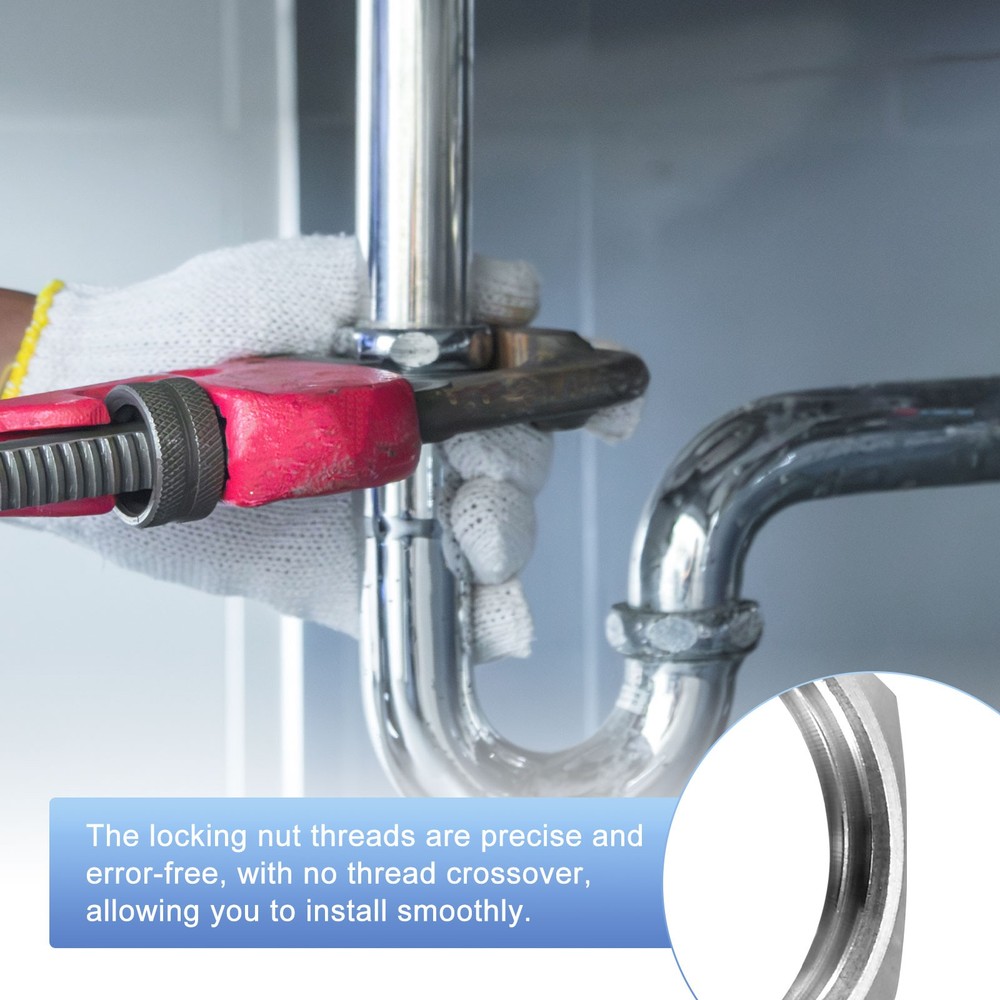 5-Pack Cast Pipe Fitting Hex Locknut, NPT1/2 Female Thread Hex Locking Nut