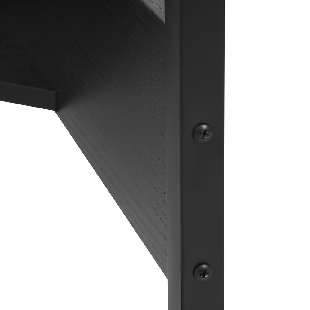 Triangular Corner Desk, Small Desk with Outlets, Free Standing Corner Table