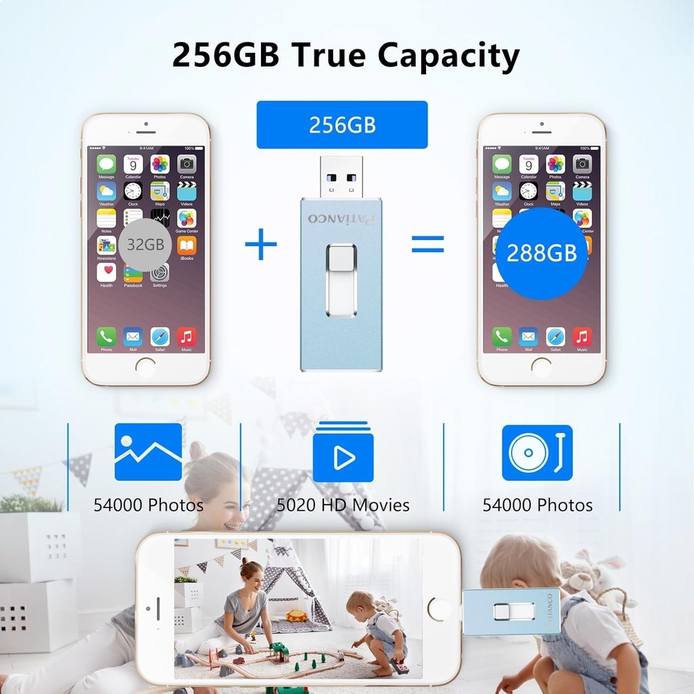 MFi certified iPhone USB flash drive lightning