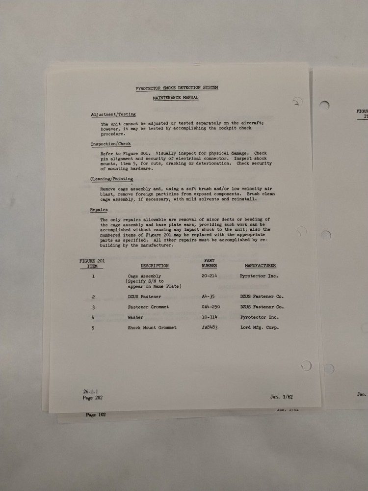 Pyrotector Incorporated Smoke Detection System Maintenance Manual-Original
