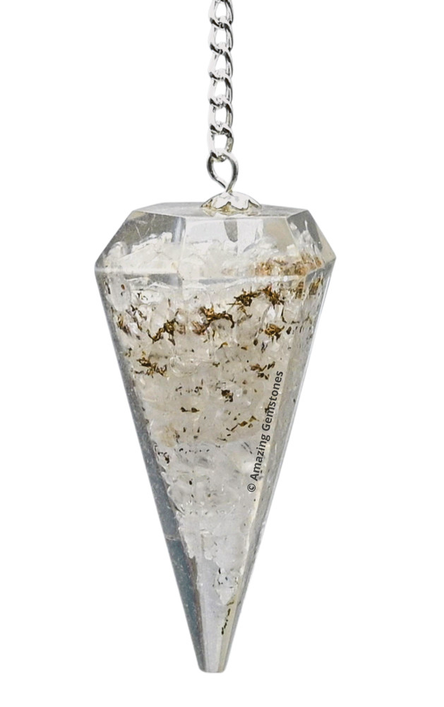 Clear Quartz Orgone Pendulum