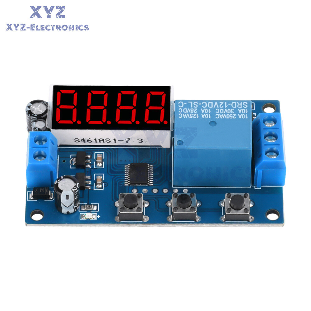 DC12V LED Display Digital Delay Timer Control Switch Relay Module/PLC Automation