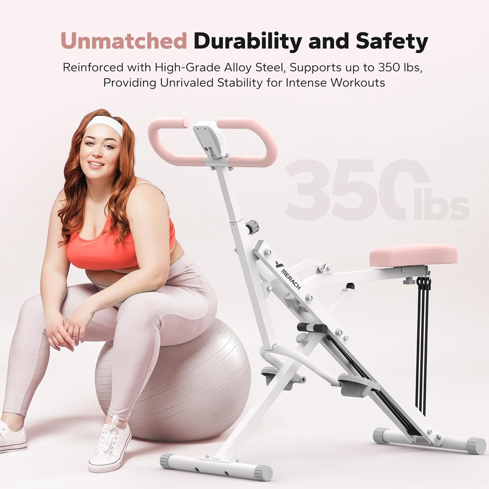 New MERACH Squat Machine Adjustable Resistance Glutes Workout Exercise Foldable