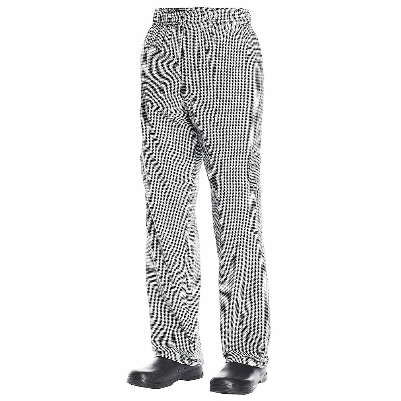 CHEF CODE Chef Cargo Pants with Elastic Waist and Drawstring, Zip Cargo Pockets