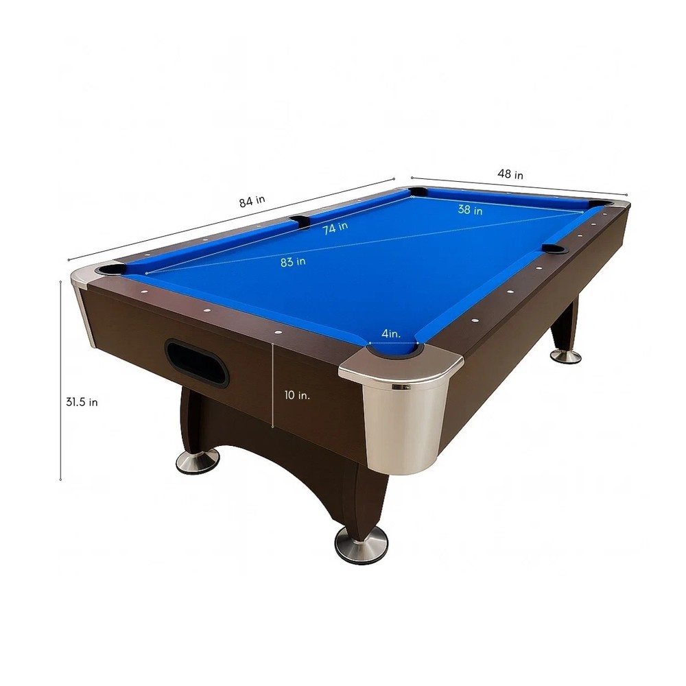 Pool Table (7 ft) ( Automatic Ball Return) (Brown/Blue) (Free Shipping)