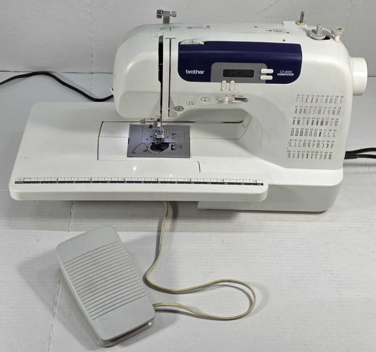 Brother CS-6000i Computerized Sewing Machine w/ Foot Pedal, Power, Cover & more