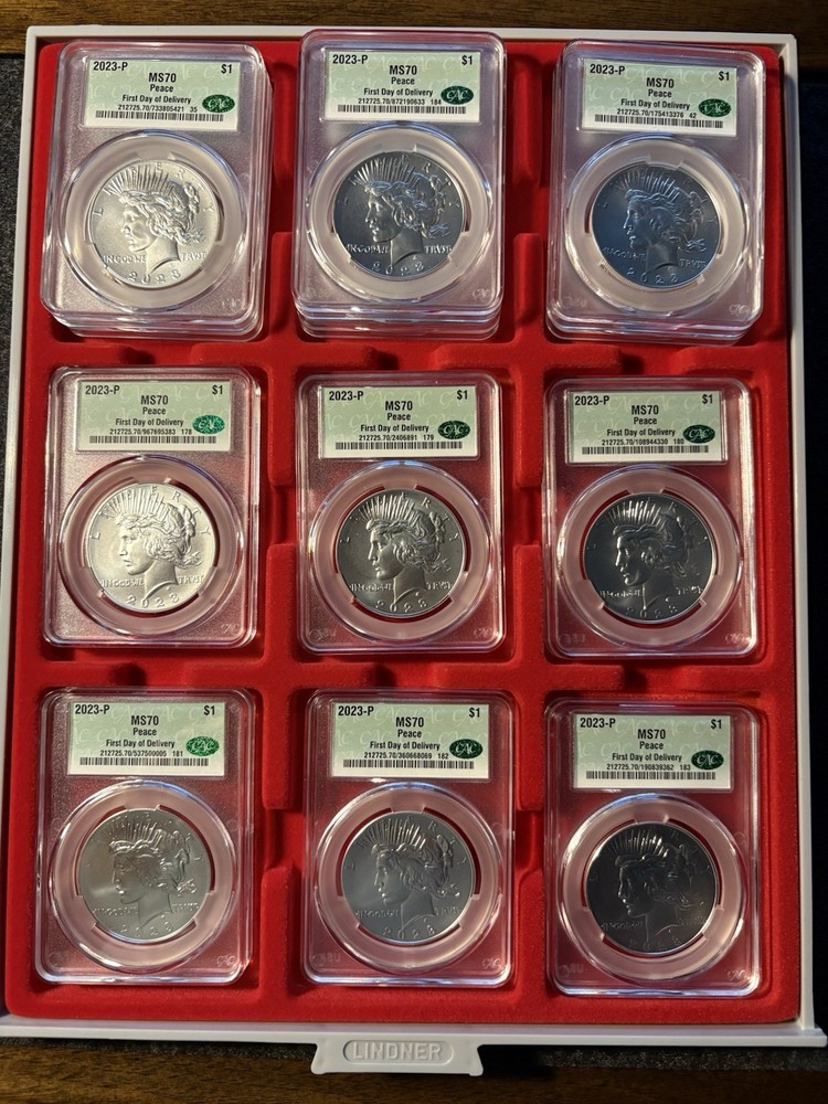 2023 PEACE SILVER DOLLAR CAC MS70 FIRST DELIVERY
