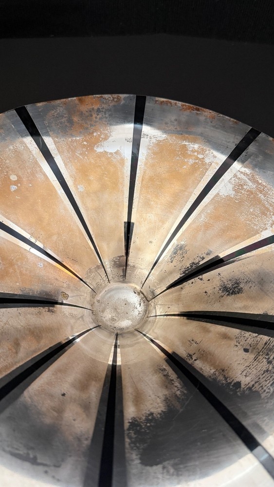 Vtg WMF Ikora Art Nouveau Deco 14" Fruit Bowl Germany EP Brass Silverplate MCM