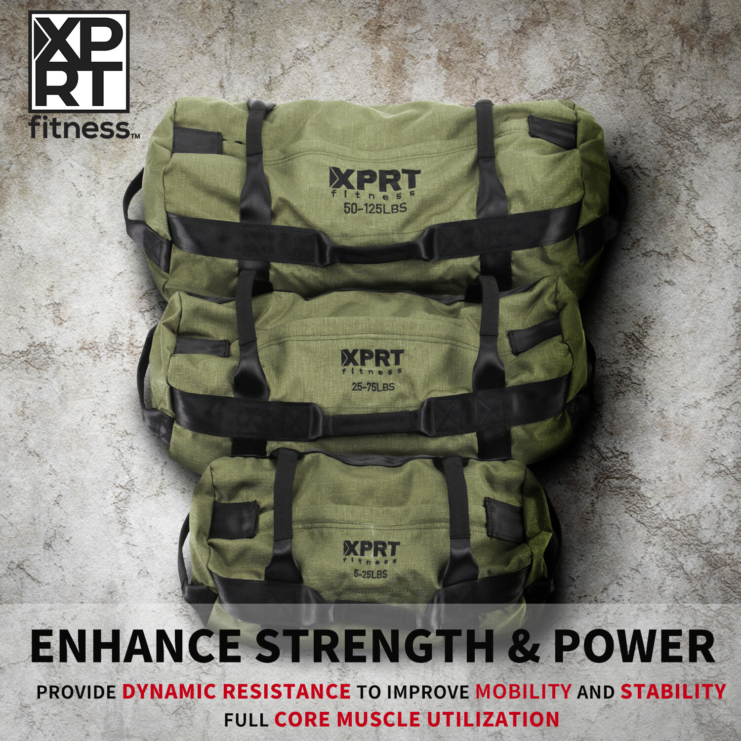 XPRT Fitness Workout Sandbags Fitness Training Bag For CrossFit and Conditioning