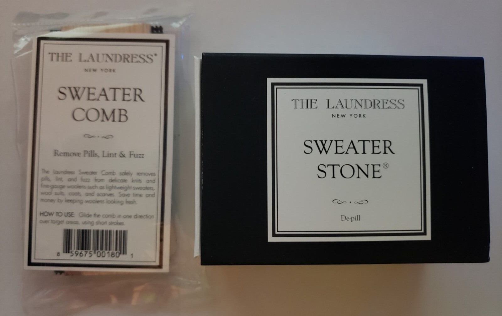 The Laundress New York - SWEATER COMB and STONE  - Removes Pills, lint & Fuzz