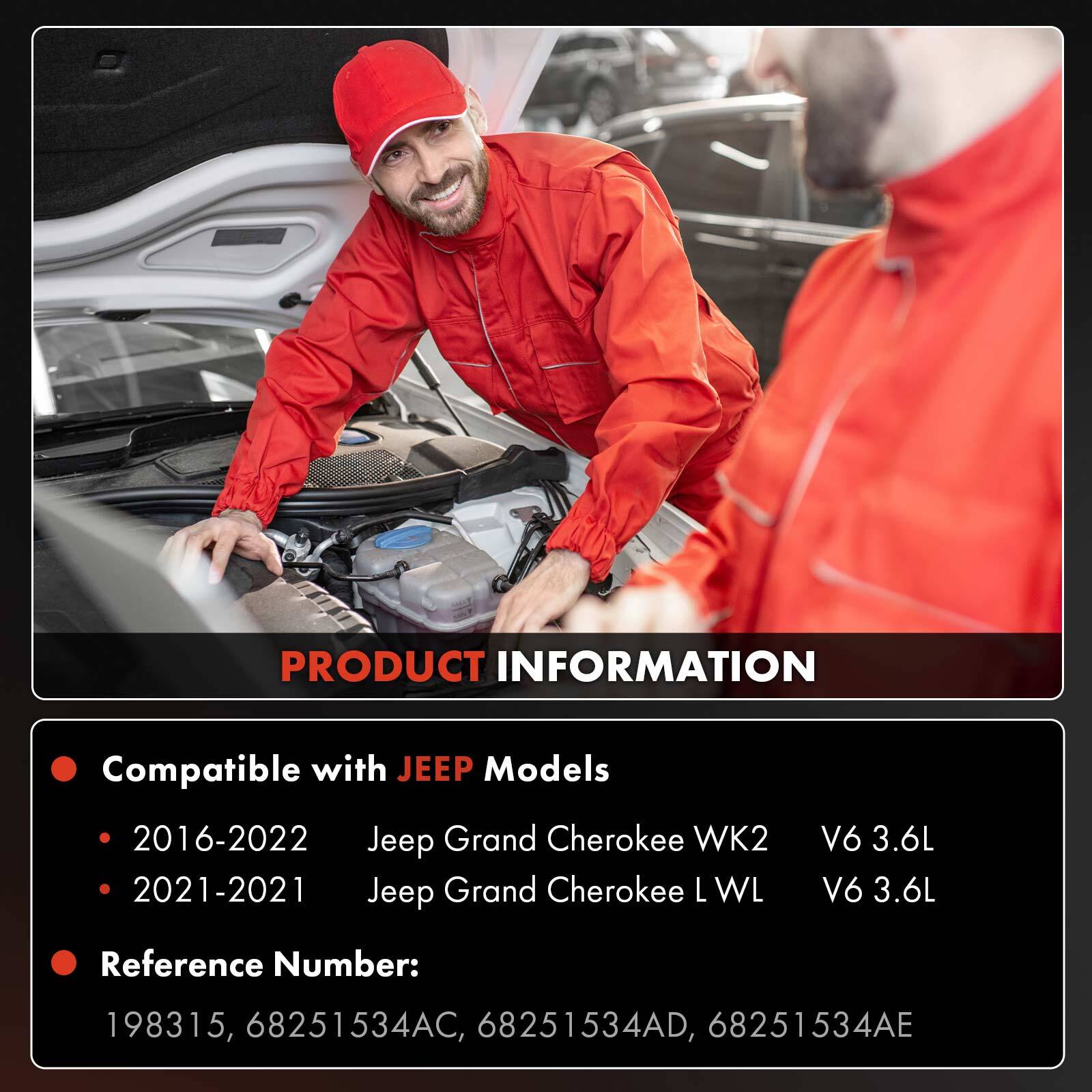 A/C Compressor with Clutch for Jeep WK2 Grand Cherokee 2016 2017-2022 V6 3.6L